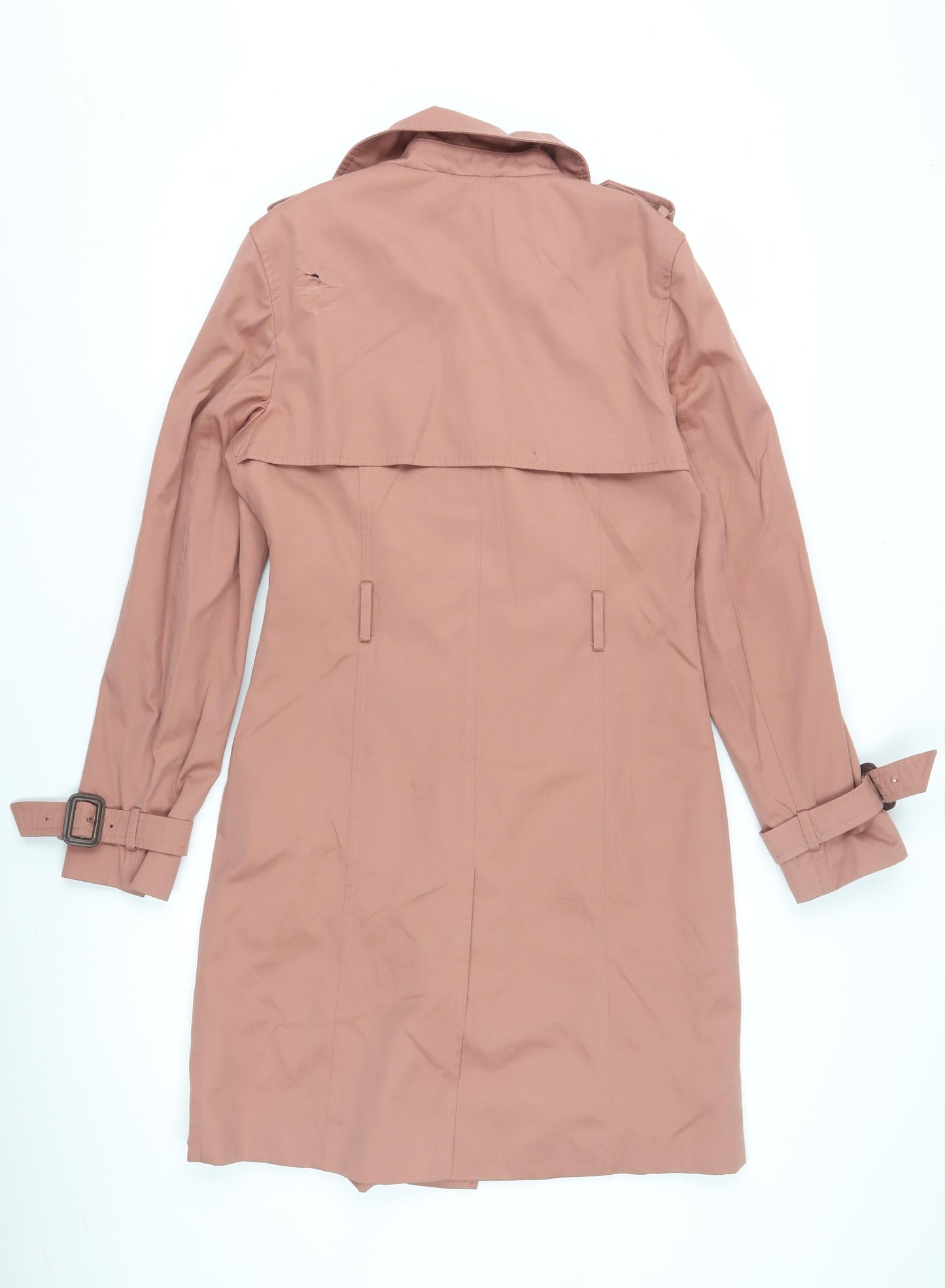 Marks and Spencer Pink Trench Coat, Size 8, Belted