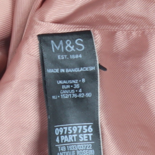 Marks and Spencer Pink Trench Coat, Size 8, Belted