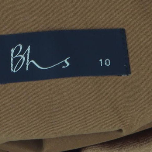 BHS Women's Brown Mid-Length Overcoat Size 10