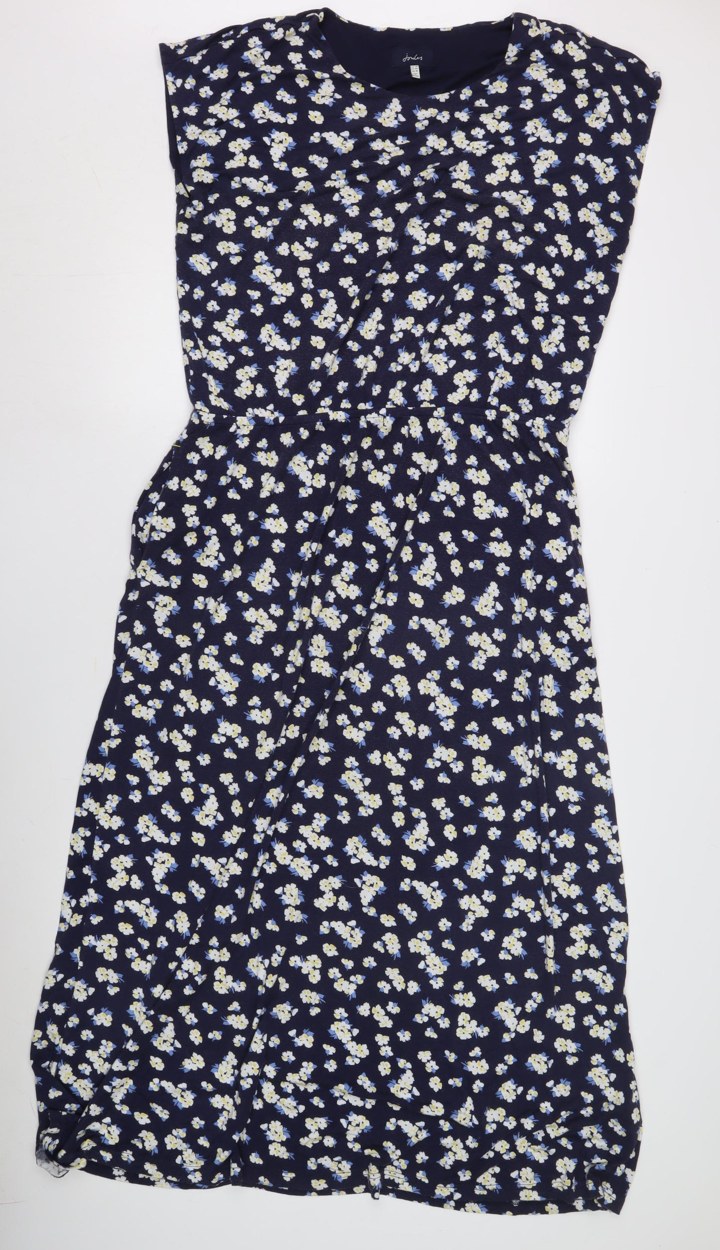 Joules Women's Floral Jersey Dress, Size 18, Multicoloured