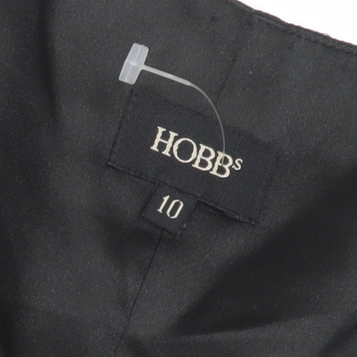 Hobbs Women's Black Long Sleeve Chiffon Dress Size 10
