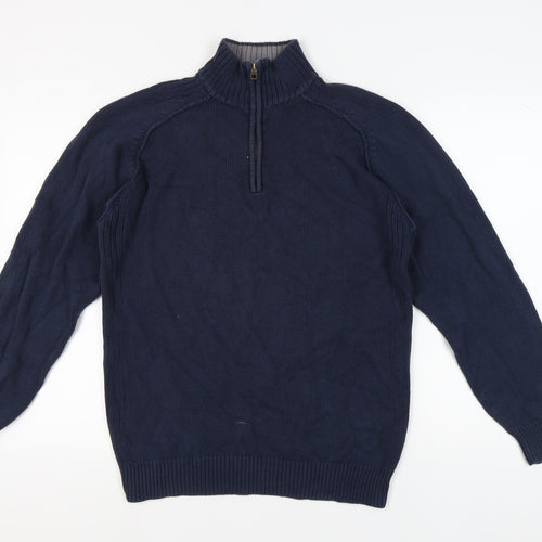 Brooker Men's Blue High Neck Pullover Jumper M