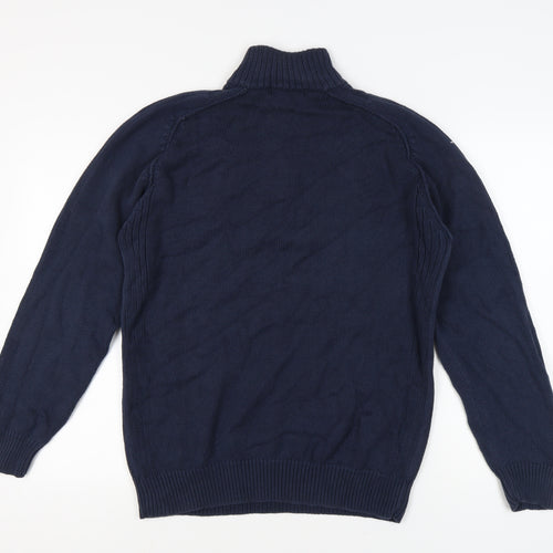 Brooker Men's Blue High Neck Pullover Jumper M