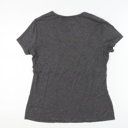 Autonomy Women's Grey Scoop Neck T-Shirt, Size 14