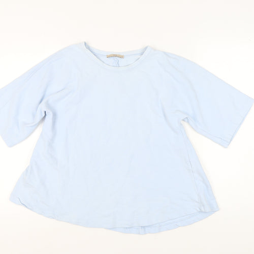 Zara Women's Blue T-Shirt M Crew Neck Casual Top