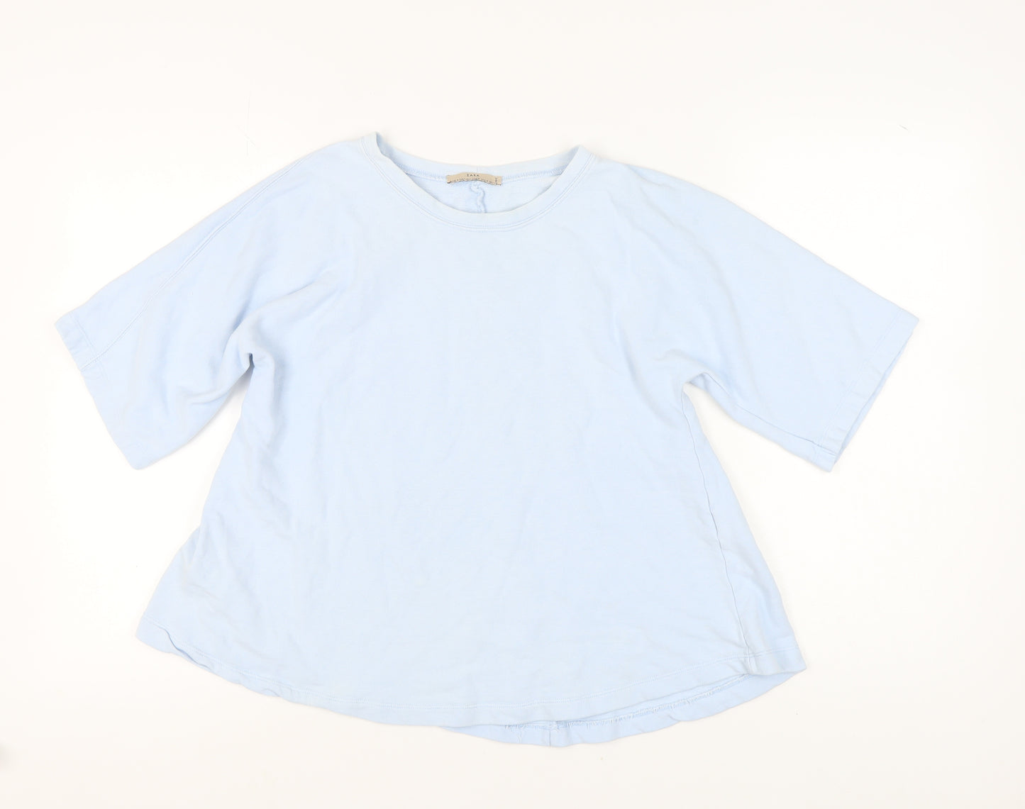 Zara Women's Blue T-Shirt M Crew Neck Casual Top