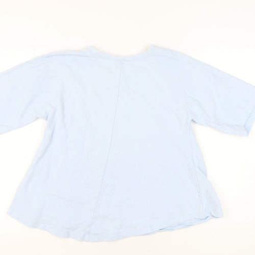 Zara Women's Blue T-Shirt M Crew Neck Casual Top