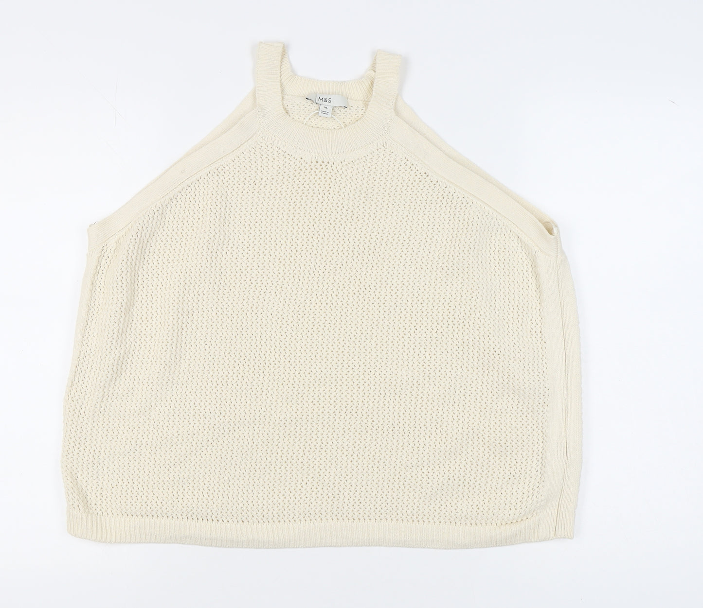 Marks and Spencer Women Ivory XL Halter Knit Tank
