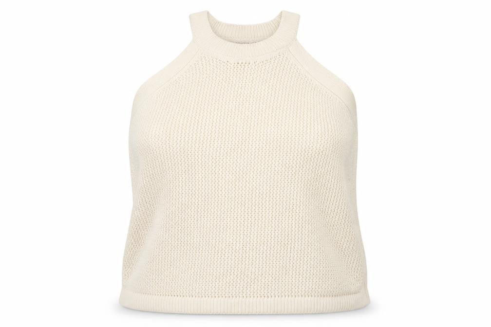 Marks and Spencer Women Ivory XL Halter Knit Tank