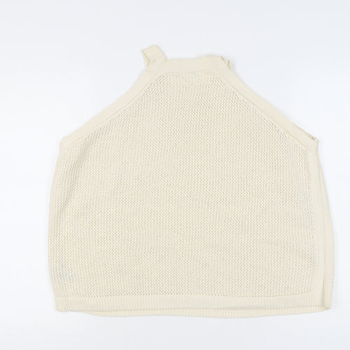 Marks and Spencer Women Ivory XL Halter Knit Tank