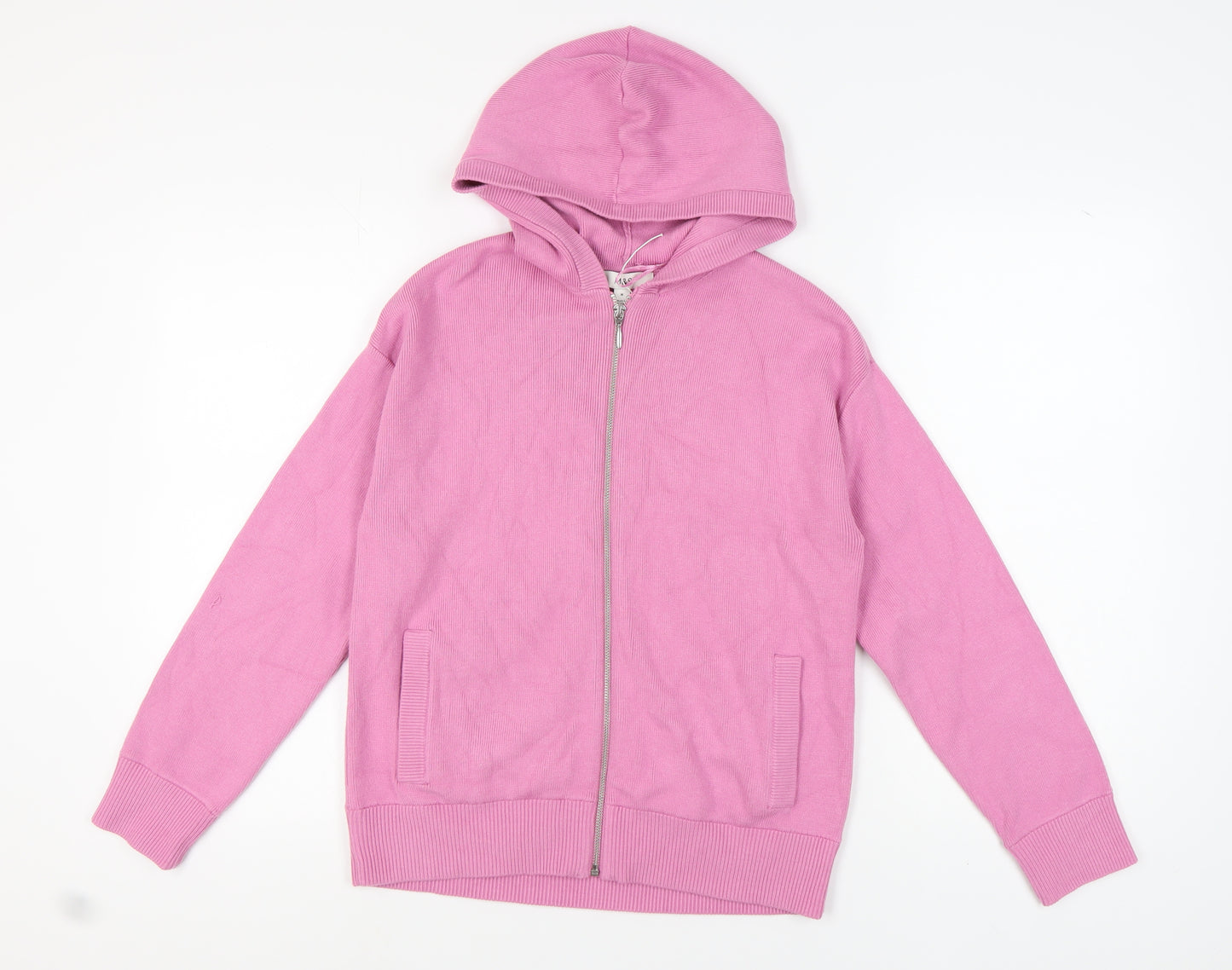 Marks and Spencer Women's Pink Full Zip Jumper, M