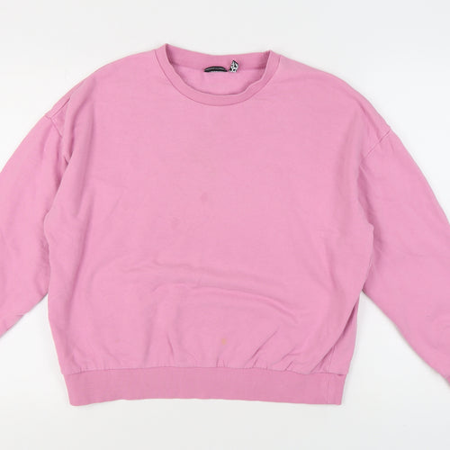ASOS DESIGN Women's Pink XS Pullover Sweatshirt