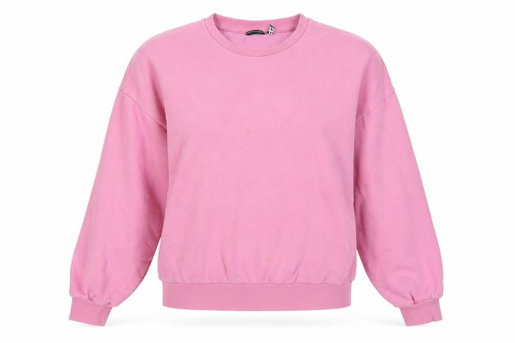 Front view of ASOS DESIGN Women's Pink XS Pullover Sweatshirt