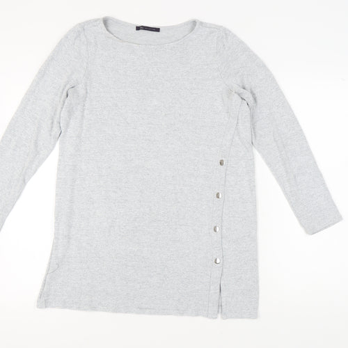 Marks and Spencer Grey Women's Long Sleeve Top UK 14