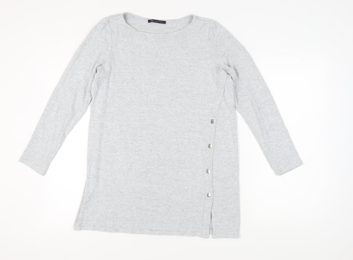 Marks and Spencer Grey Women's Long Sleeve Top UK 14