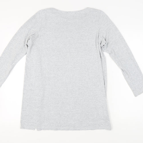 Marks and Spencer Grey Women's Long Sleeve Top UK 14