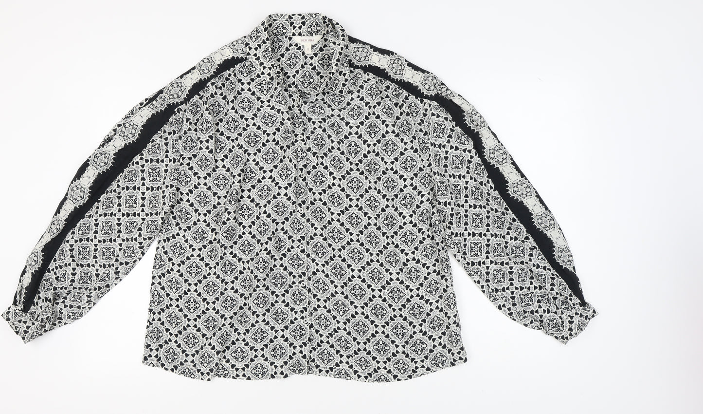 Marks and Spencer Women's Black Mix Blouse, Size 12