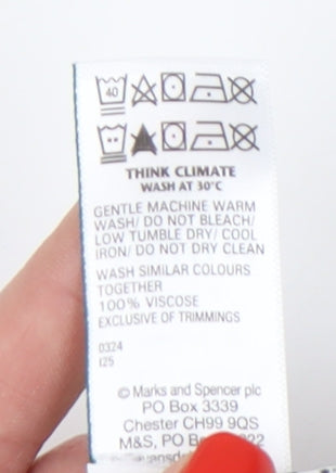 Marks and Spencer Women's Black Mix Blouse, Size 12