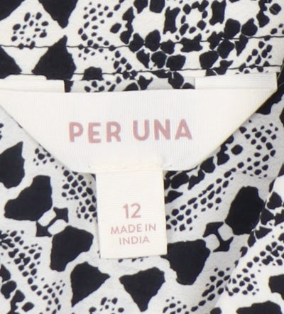 Marks and Spencer Women's Black Mix Blouse, Size 12