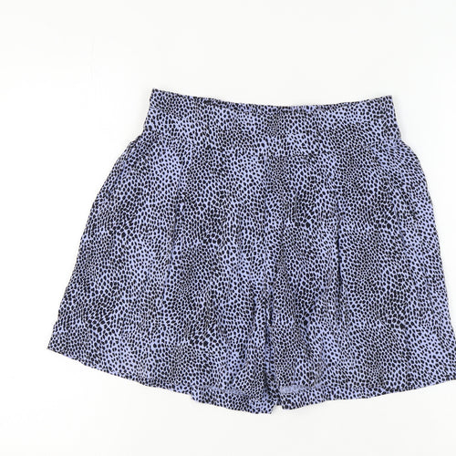 Marks and Spencer Women's Blue Animal Print Shorts, Size 8