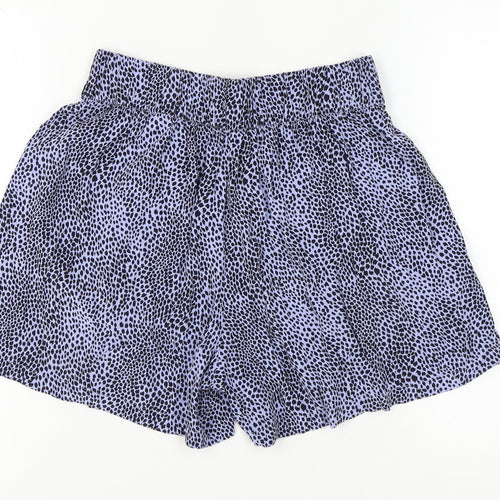 Marks and Spencer Women's Blue Animal Print Shorts, Size 8