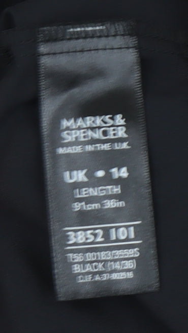 Marks and Spencer Women's Black Midi Skirt Size 14