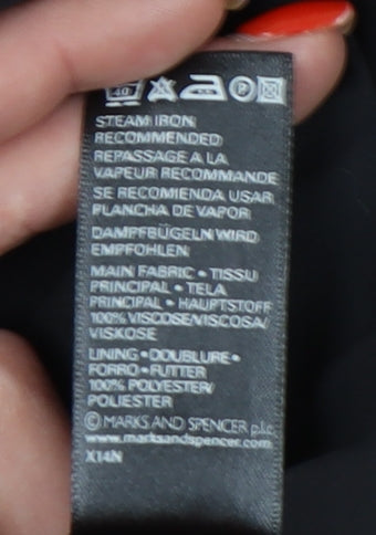 Marks and Spencer Women's Black Midi Skirt Size 14