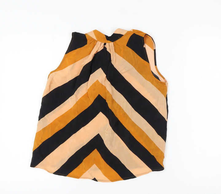 MNG Women's Sleeveless Striped Blouse Size 6