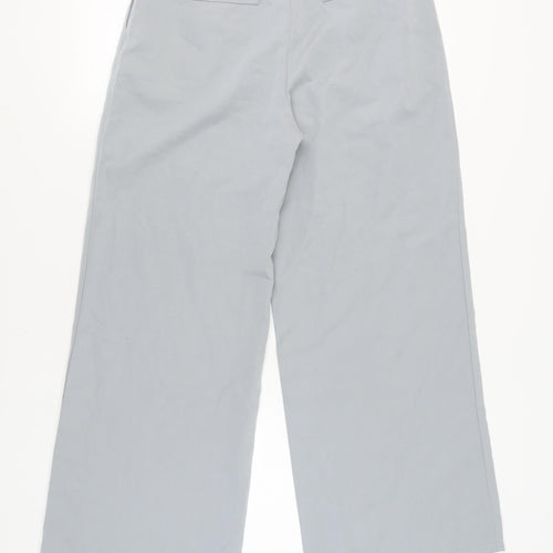 PrettyLittleThing Women's Grey Wide-Leg Trousers Size 10