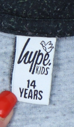 Hype Boys Black Graphic Print T-Shirt - 14 Years