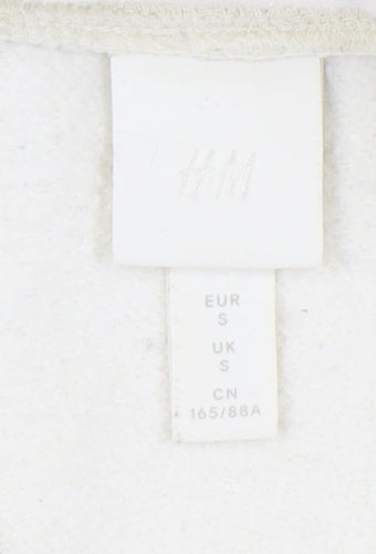H&M Women’s Ivory Hoodie S Front Pocket