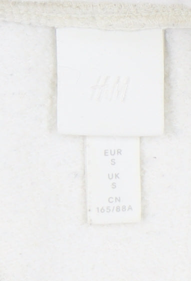 H&M Women’s Ivory Hoodie S Front Pocket