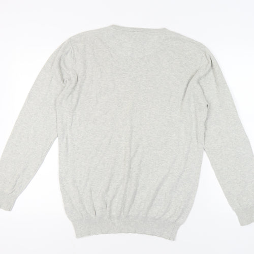 Jooti Jeans Men's Grey Cotton XL Pullover Jumper