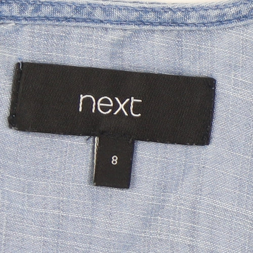 Next Women's Blue Chambray Playsuit - Size 8