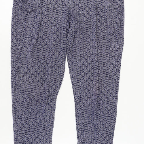 Next Women’s Blue Geometric Trousers Size 10