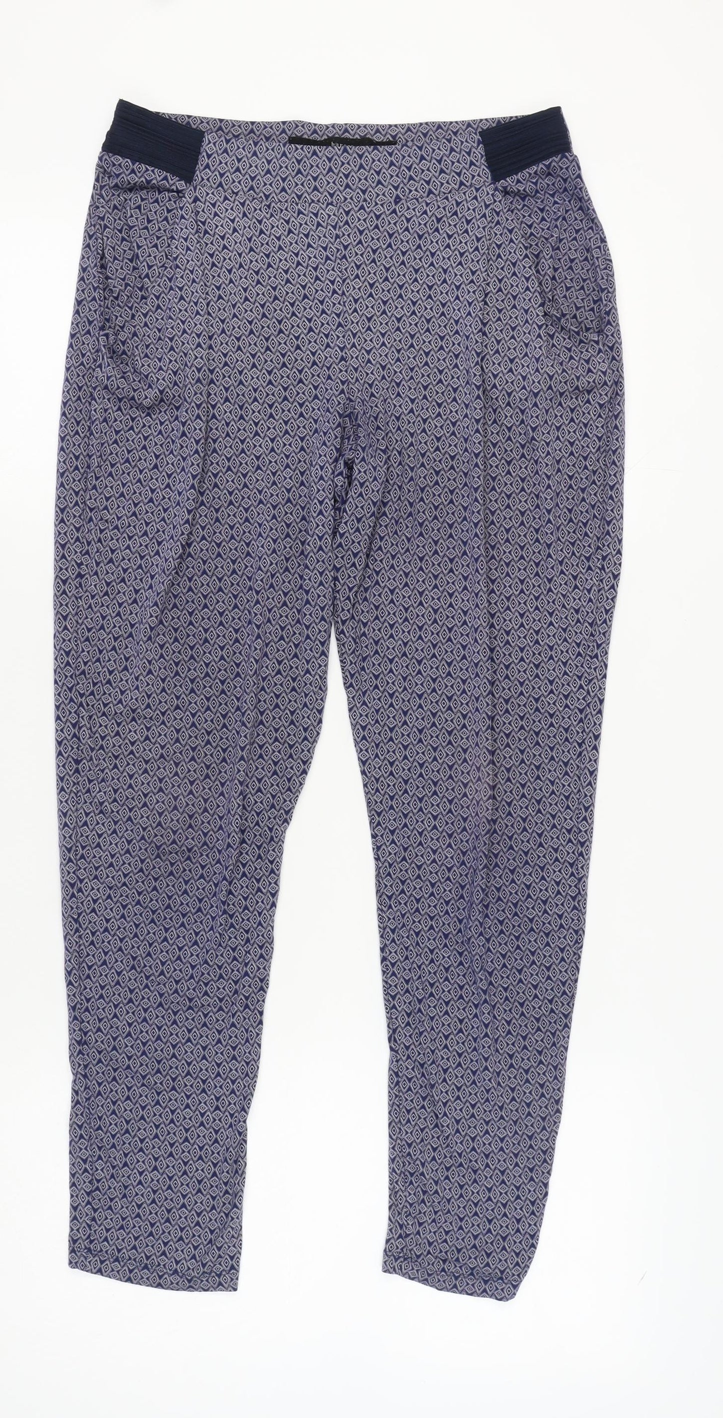 Next Women’s Blue Geometric Trousers Size 10