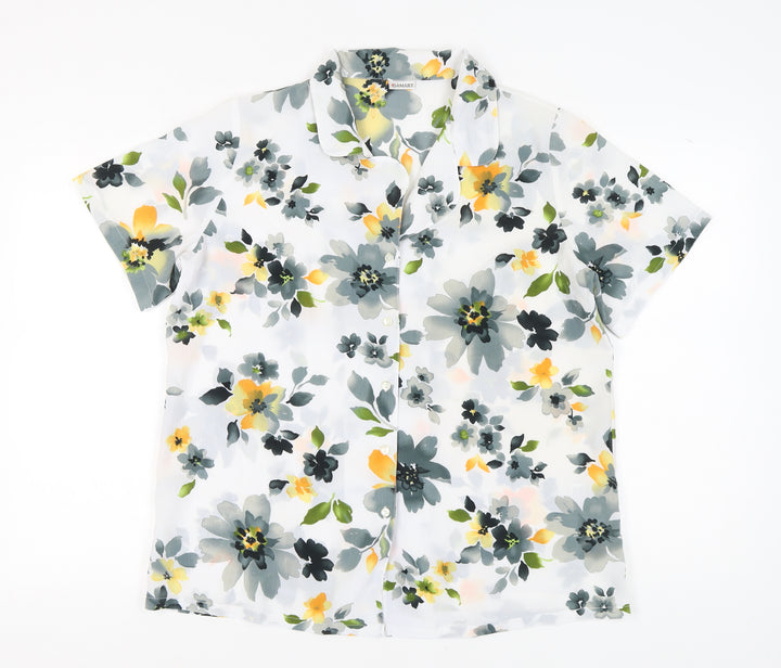 Damart Women's Multicoloured Floral Button-Up Shirt