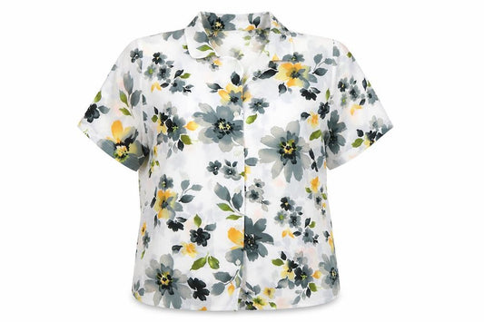 Front view of Damart Women's Multicoloured Floral Button-Up Shirt