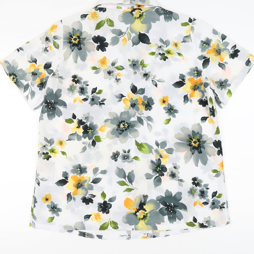 Damart Women's Multicoloured Floral Button-Up Shirt
