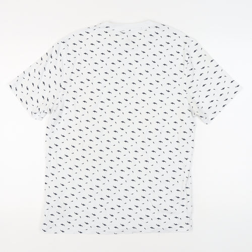 Marks and Spencer Men's White Animal Print T-Shirt, M