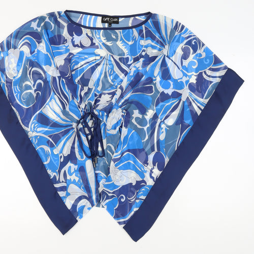 Ossie Clark Blue Floral Women's Cover Up Size 10