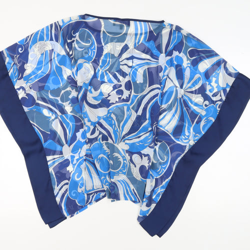 Ossie Clark Blue Floral Women's Cover Up Size 10