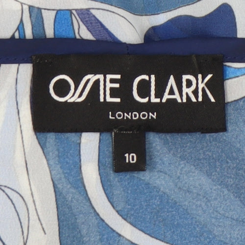 Ossie Clark Blue Floral Women's Cover Up Size 10