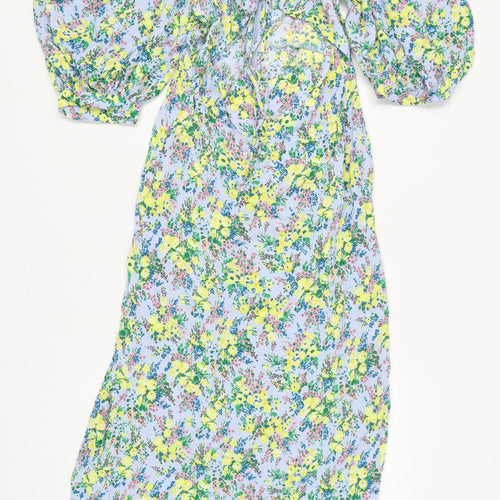 Topshop Women's Multicoloured Floral Dress, Size 12