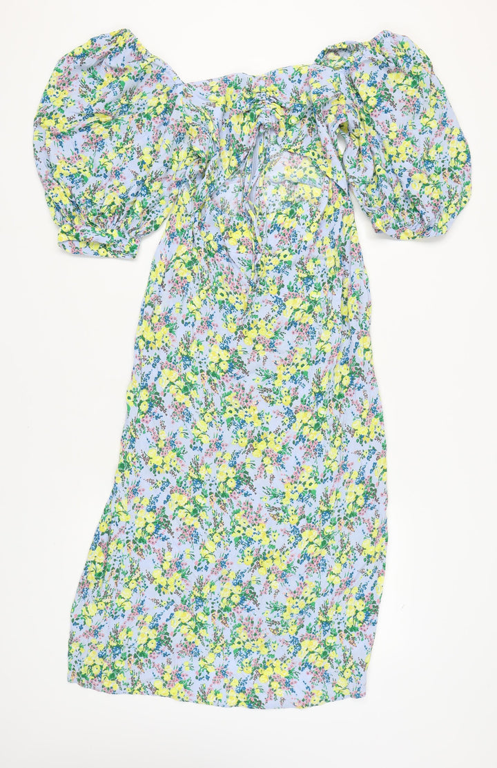 Topshop Women's Multicoloured Floral Dress, Size 12