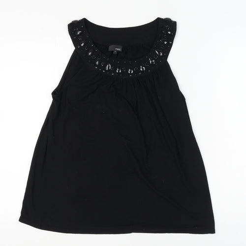 Next Women's Black Sleeveless Tank in Size 16