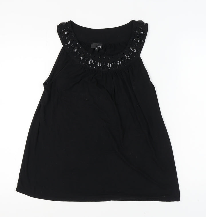Next Women's Black Sleeveless Tank in Size 16