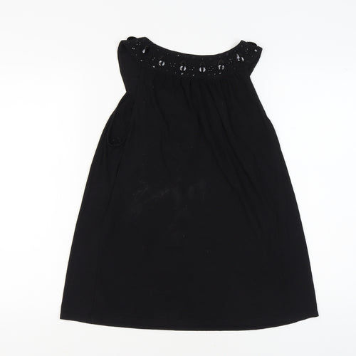 Next Women's Black Sleeveless Tank in Size 16