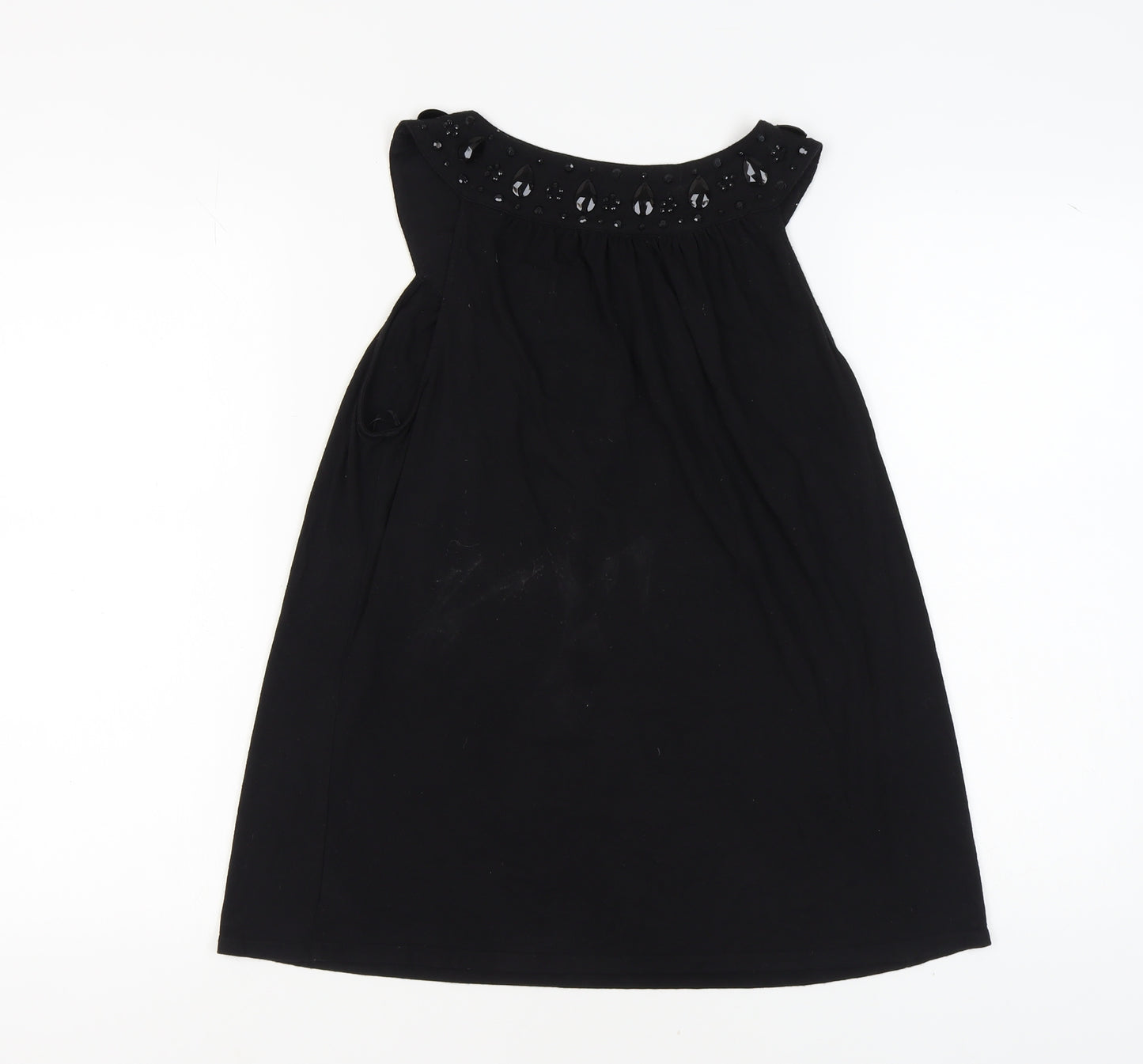 Next Women's Black Sleeveless Tank in Size 16