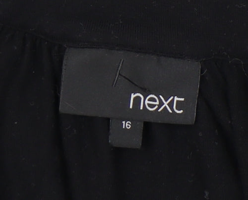 Next Women's Black Sleeveless Tank in Size 16